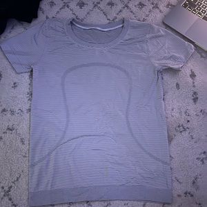 lululemon black and white striped swiftly tech